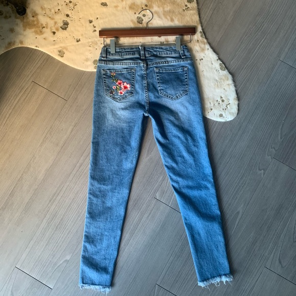 Papaya Jeans Floral Embroidered Denim Poshmark